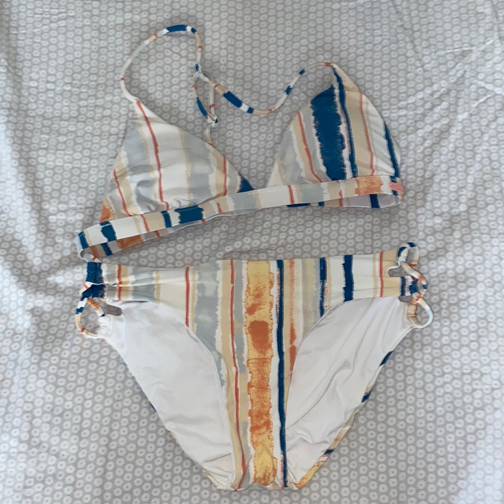 Roxy Striped Bikini Set